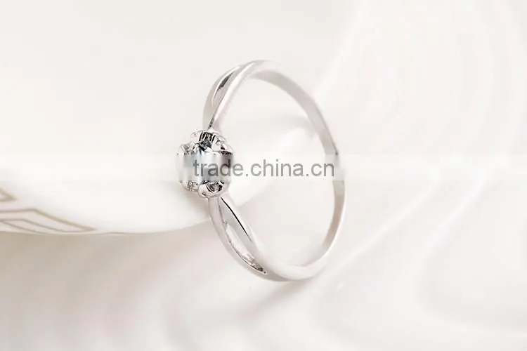 Lucury plating new fashion wedding diamond platinum rings