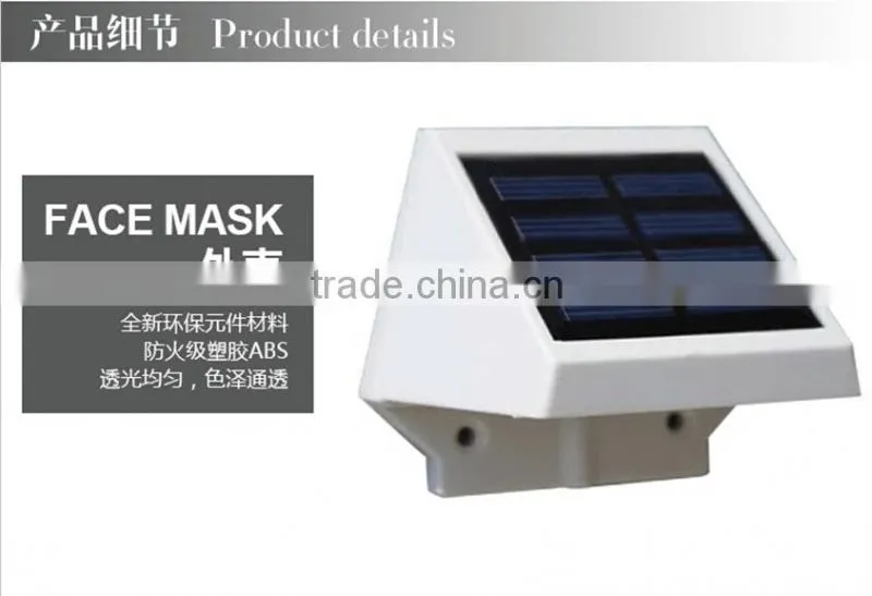 Solar Power Panel 4 LED Fence Gutter Light Outdoor Garden Wall Lobby Pathway Lamp Cold White