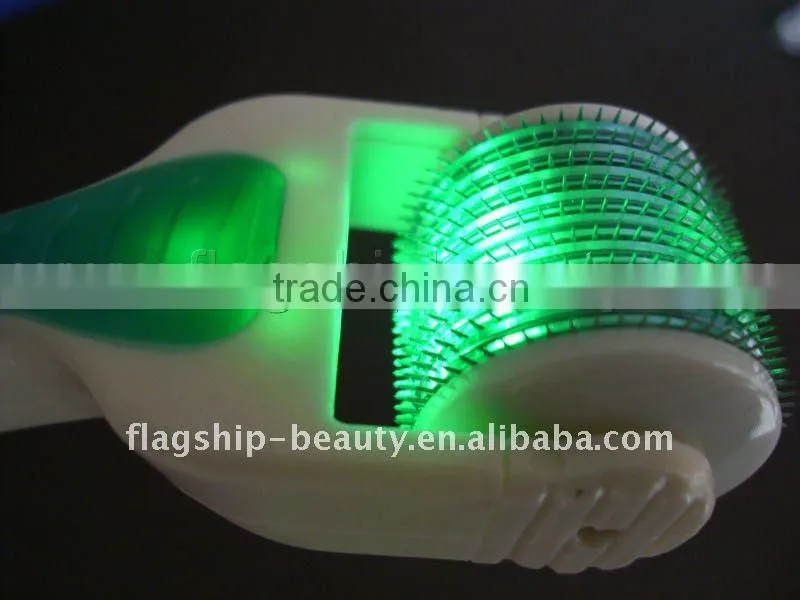 derma rolling system with Blue Red LED light