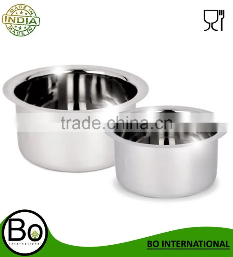 Stainless Steel Cookware Tri Ply Flat Bottom Tope