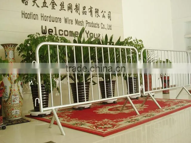hot dipped galvanized after welding temporary fence welded pipe crowd control barrier queue control fence panel