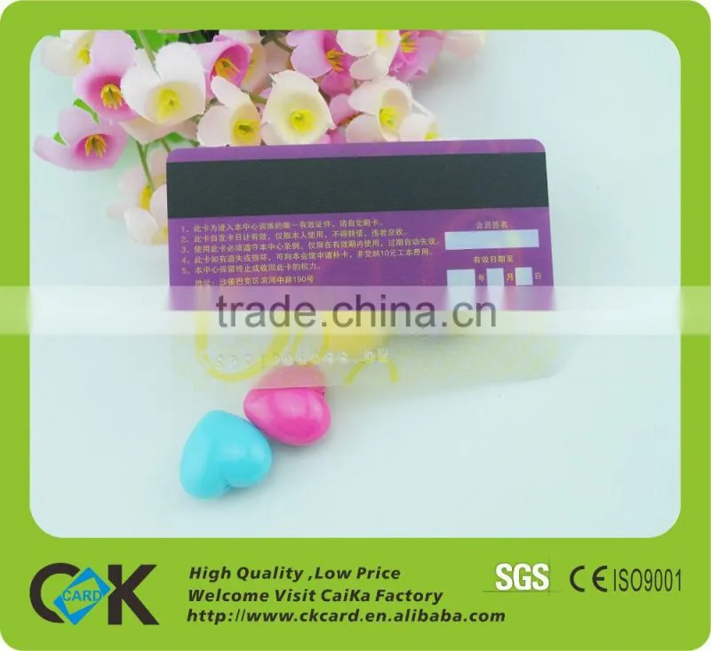 Blank Eco-friendly PVC Magnetic Stripe Card with free sample