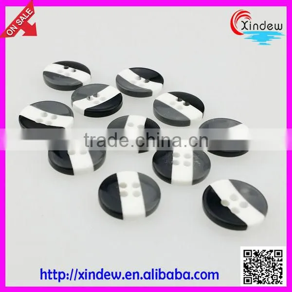 Black striped shirt button for men wholesale