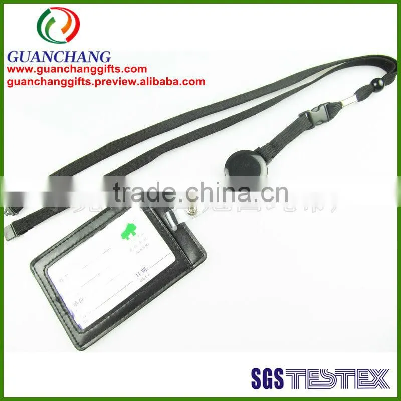 custom plastic name card yoyo holder lanyard rope