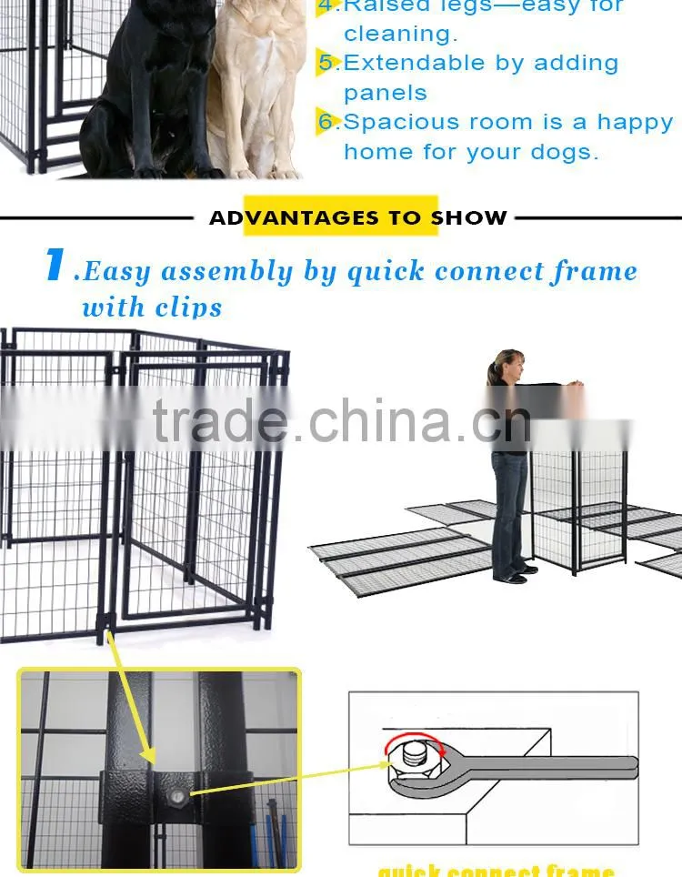 Manufacturer wholesale welded tube Do It Yourself Dog Kennel Pet dog Resort Kennel