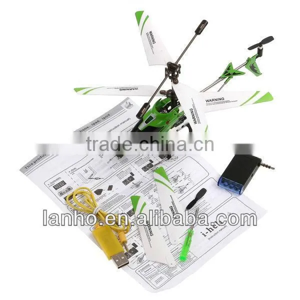 3 Channel RC i-Helicopter i-Heli with Gyro Remote Control Rotor Wing Green
