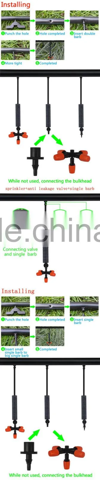5 way atomizer mist sprinkler,water sprinkler,quality assurance