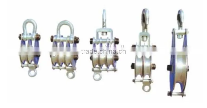 Coir rope aluminous hoisting pulley tackle ,rope pulley blocks for lifting