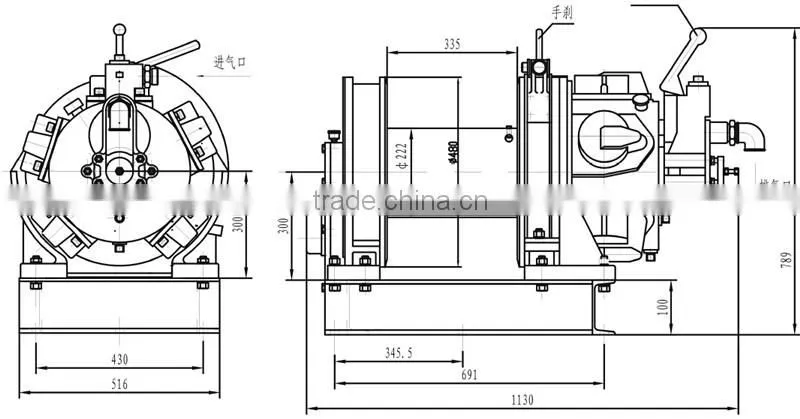3 ton Explosion-proof Ingersoll rand Piston Air Pneumatic Winch