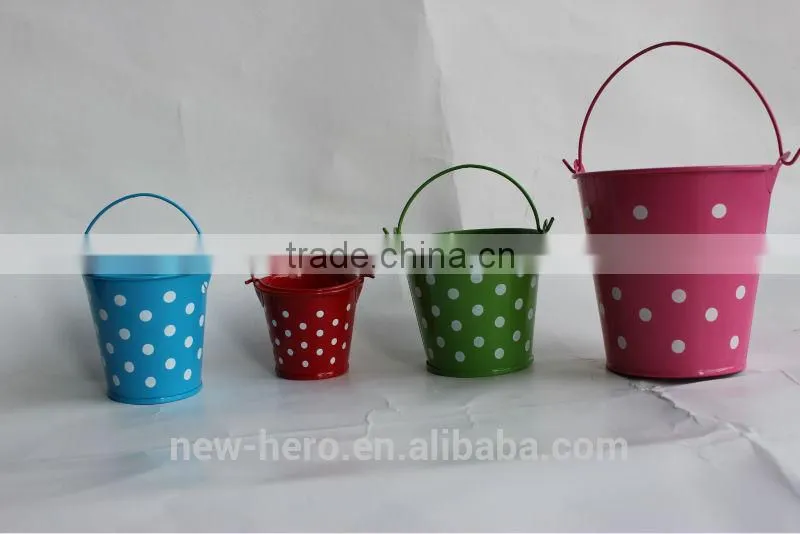christmas metal bucket