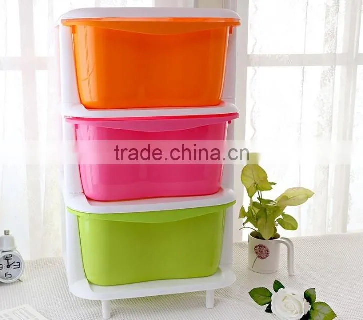 3 DRAWER WIDE CART AQUA BLUE TINT STORAGE ORGANIZER NEW