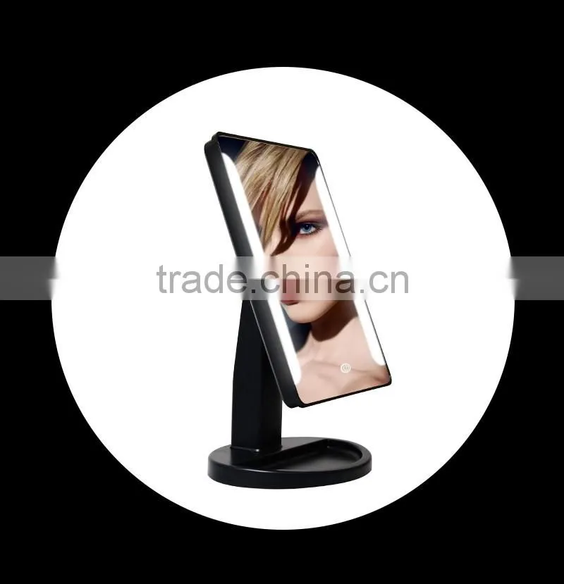 Wholesale 16 lights Vanity Led lighted mirror desktop make up mirror with led light