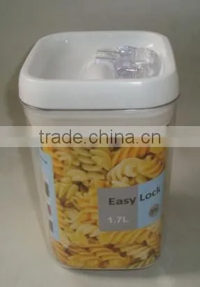 1.7L Square plastic airtight food container