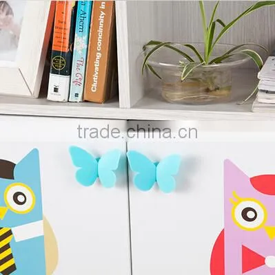 Wholesale Stock Colorful Butterfly Shaped Door And Window Handle 2pcs/pack