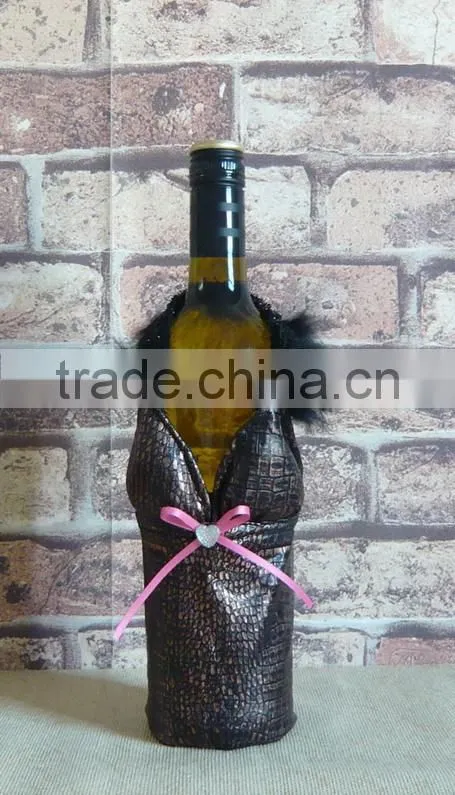red leopard fashion bra wine bottle bags