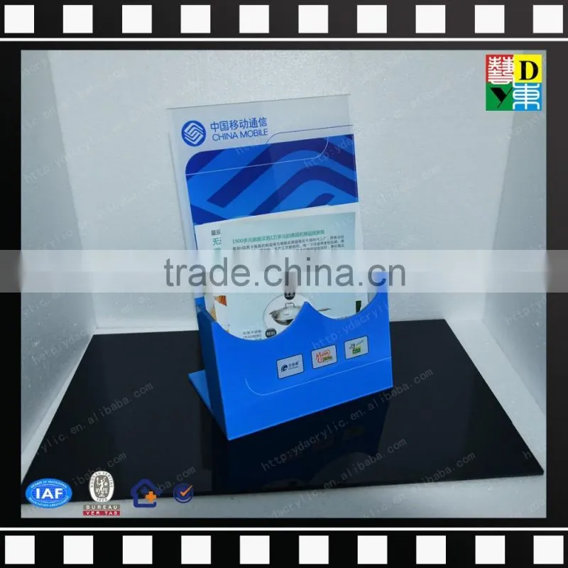 Custom size Acrylic sign holder with business card pocket