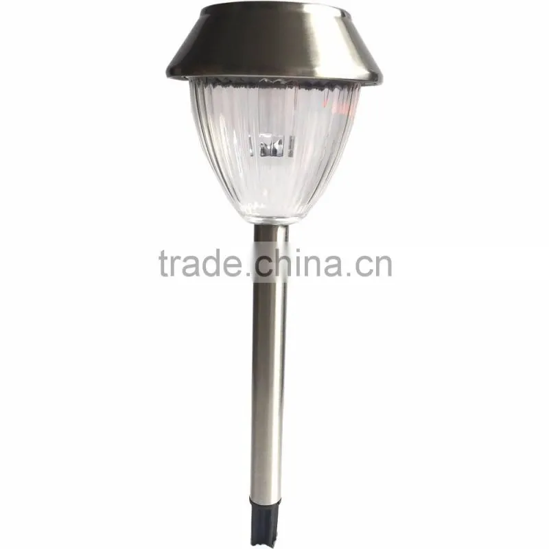 6pk Stainless Steel Solar Pathway Light LED Outdoor Garden Landscape Lawn Lamp