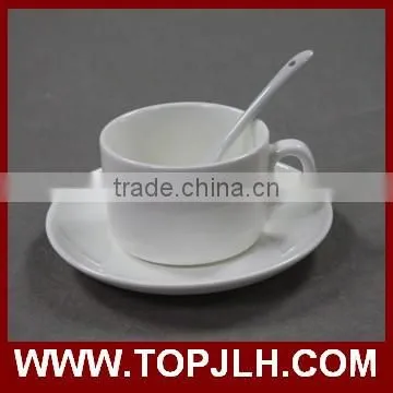 sublimation coated white porcelain small fancy coffee cup set