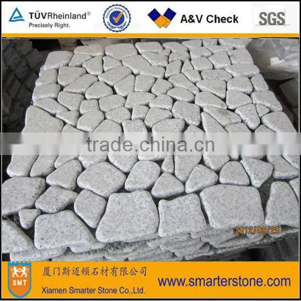 Black basalt paving stone basalt tumbled mesh paver stone