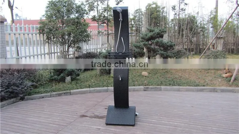 wicker rattan garden shower