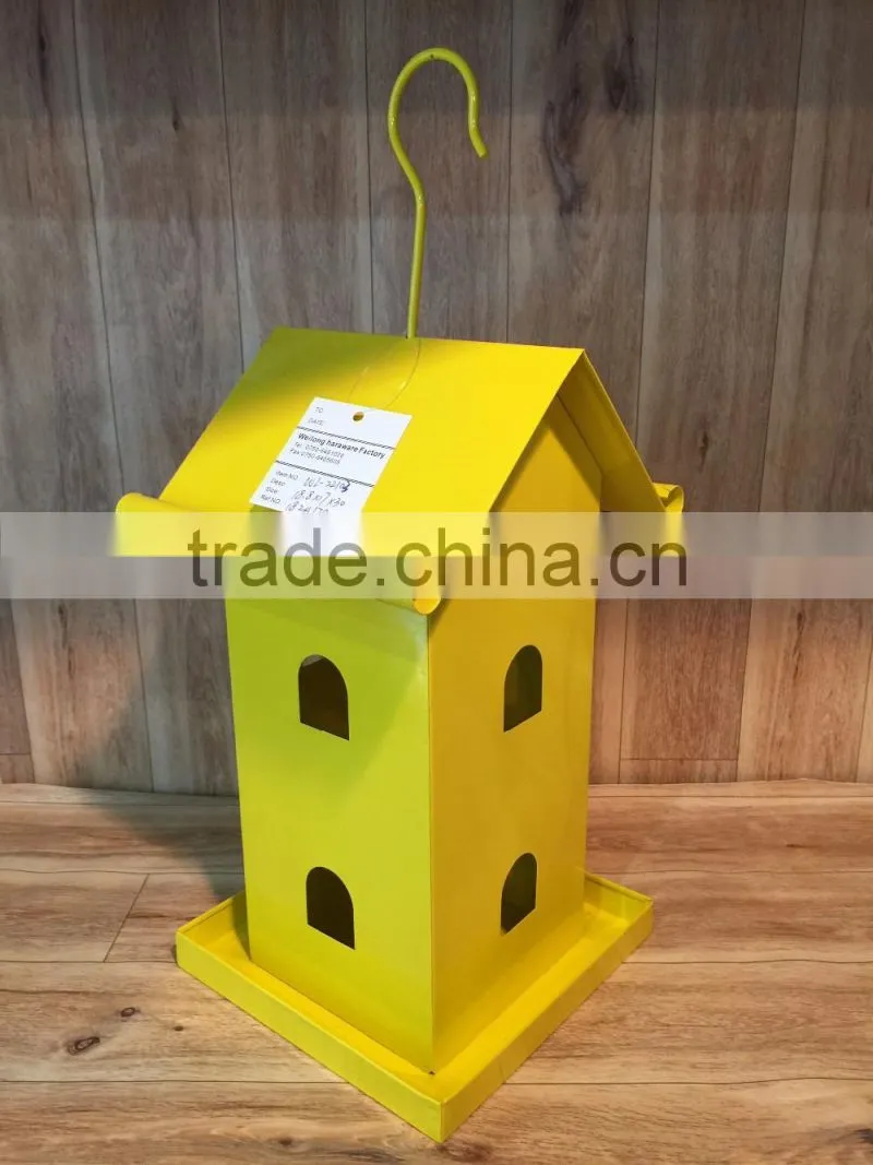 Garden squirrel proof metal bird seed feeder