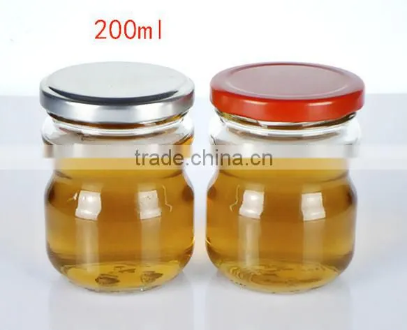 200ml jam jar seal pot airtight canister glass honey bottle