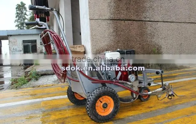 Gasoline engine hand-push cold paint airless road line marking machine