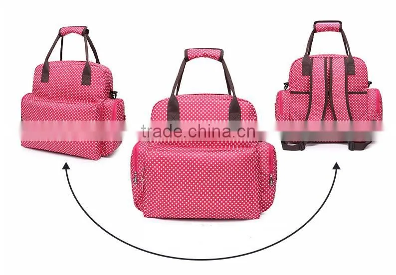 Fashion multi-function changing diaper backpack bag