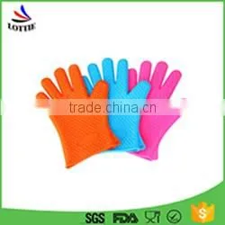 2pcs/set silicone oven glove Heat Resistant Silicone BBQ Gloves/silicone oven mitts