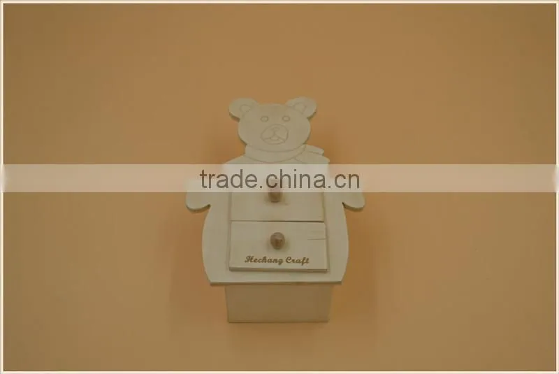 2015 newest style bear shape wooden storage case|home decor|office desk