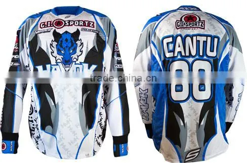 Top sale cool painball jersey classic custom /black camo painball jersey