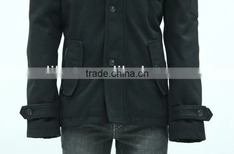 ALIKE men's fake wool plain windbreaker