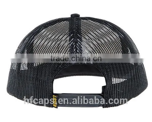 Stylish 5 Panel Black Neon Snapback Trucker Hats