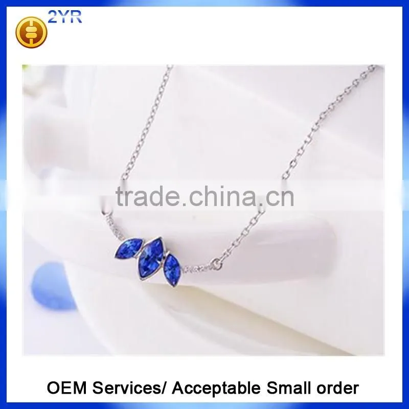 2016 Popular Trendy Jewelry bridal wedding created aquarine 925 sterling silver necklace earring jewelry sets