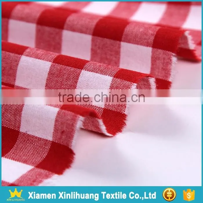 Hot Sale 100% Cotton Shirt Fabric Yarn Dyed Plaid Fabric for School Uniforms