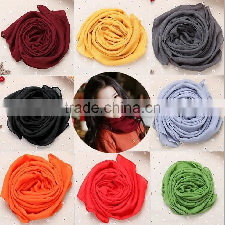 Newest Style baby girl Easy-taking Organic wide Cotton plain Baby scarf