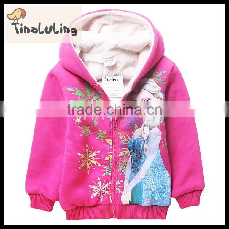 kid clothes cartoon coral fleece children's jacket girls cute red fleece jackets