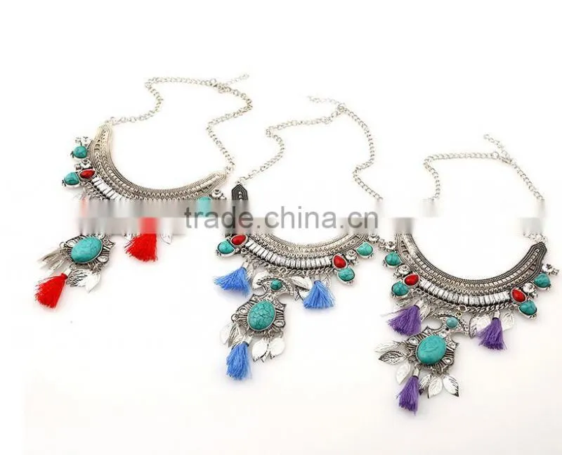 F20033N latest design beads necklace colorful and beautiful necklace