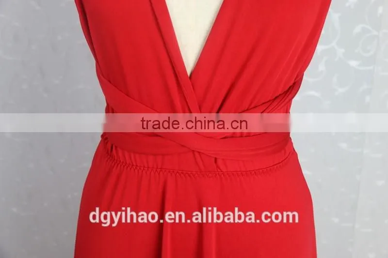 Yihao 2016 Special Offer Natural V-neck Vestidos De Fiesta Women Long Sexy Strapped Lady Party Maxi Summer dress