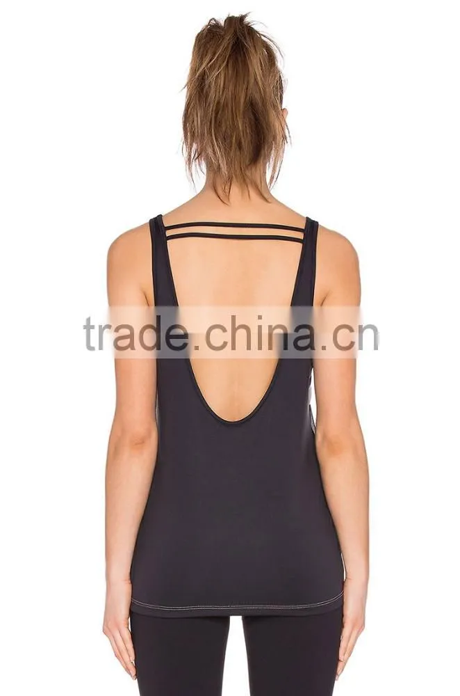 Factory Wholesale Women Tank Top Yoga Body Building Sleevelesss Ladies Gym Top