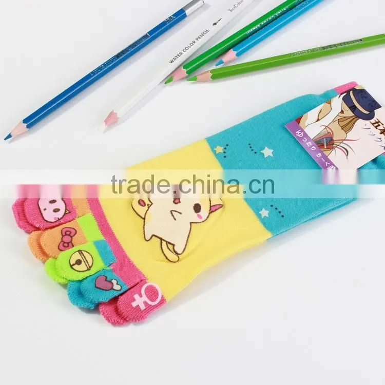 2016 winter new creative cartoon toe socks in tube socks