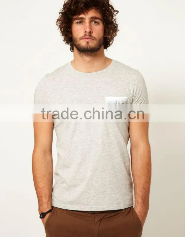 Contrast Printed Pocket Tee Shirts