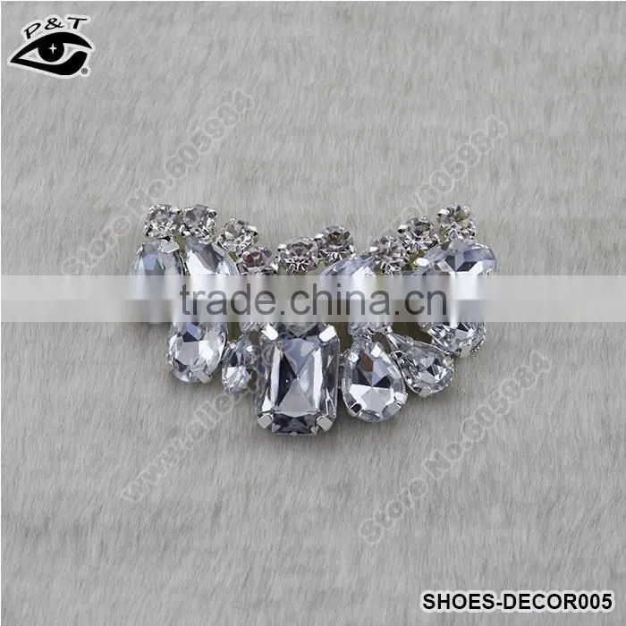 Clip on shoe accessories rhinestone crystal shoe clips shoe clips for flip flops
