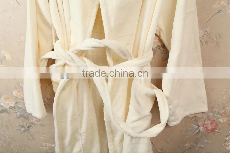 100% cotton solid color bathrobe
