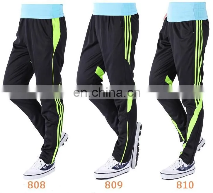 2016 new soccer training pants cheap mens sports polyester track pants