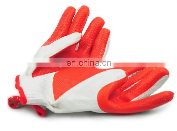 Cotton Working Gloves with Anti-slip Latex on Palm