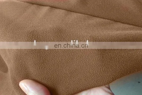 Winfar Textile New Design 75D DTY Ramie Thick Scuba Polyester Fabric