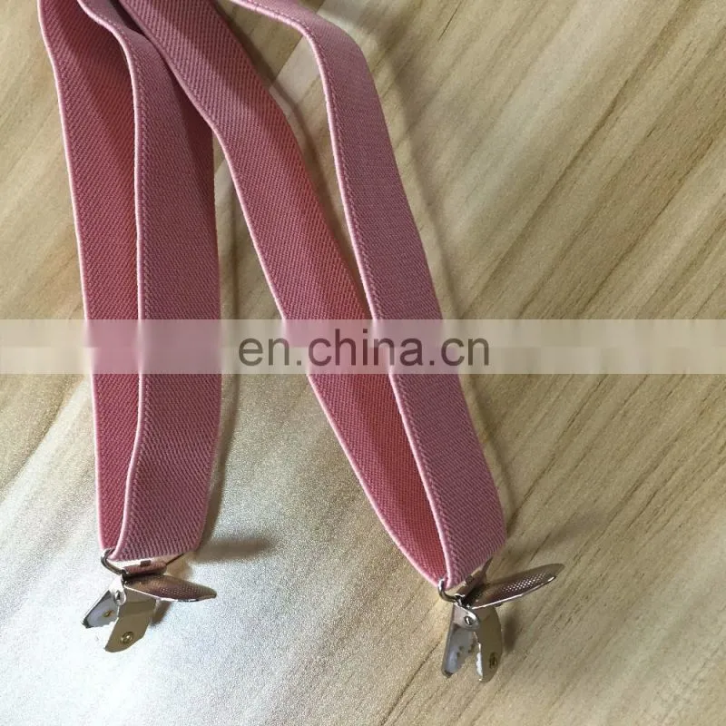 wholesale low MOQ cheap 2.5cm elastic suspenders
