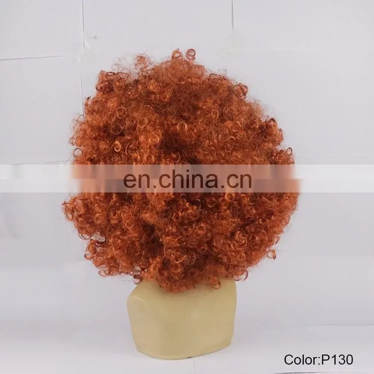 Halloween big synthetic curly afro party hair wigs for black women P130