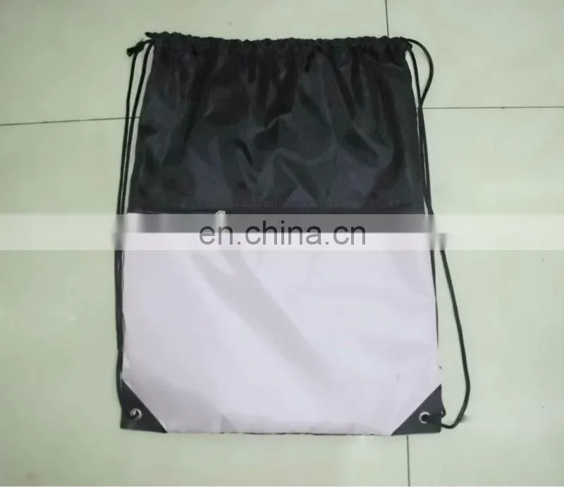promotional drawstring bag with pockets zipper bag custom drawstring backpack 34*43cm